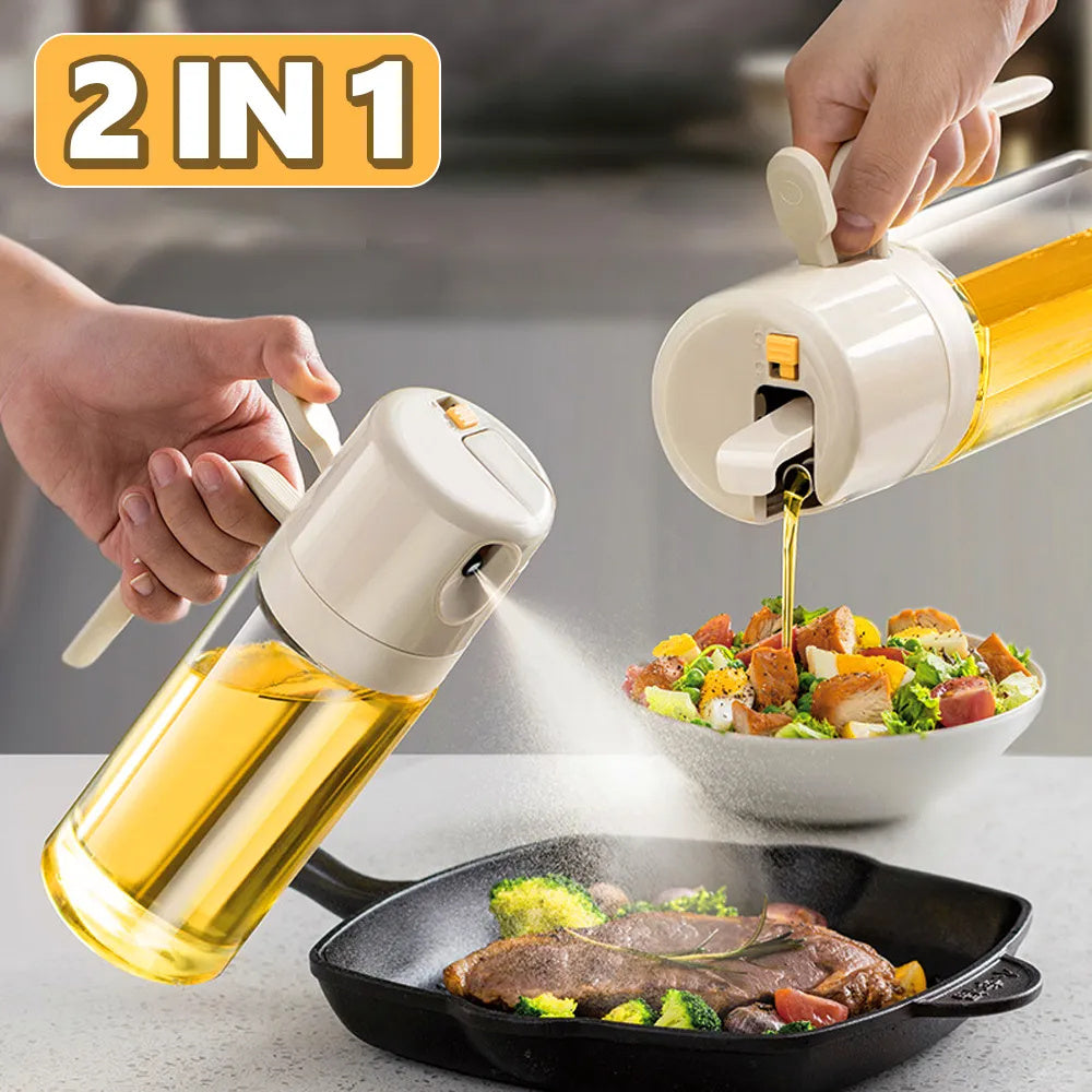 2 In 1 Oil Sprayer Bottle Dispenser